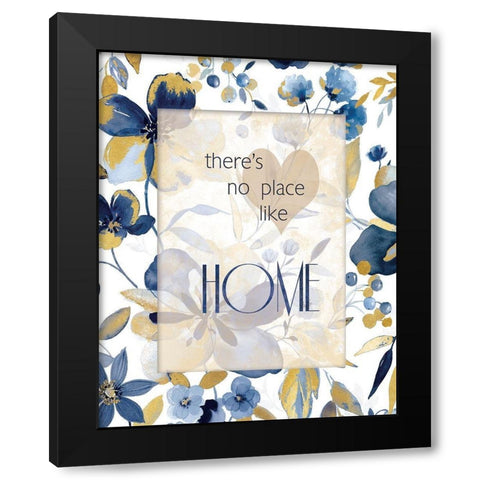 Indigo Thoughts I Black Modern Wood Framed Art Print by Robinson, Carol