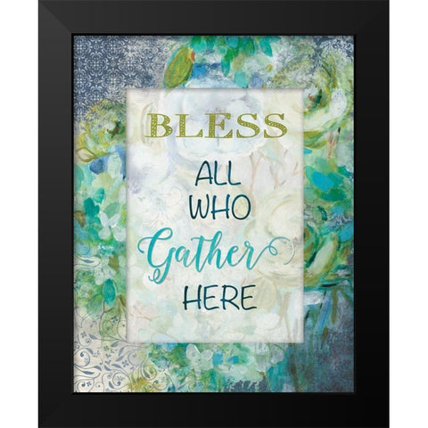 Welcome Blessing II Black Modern Wood Framed Art Print by Robinson, Carol