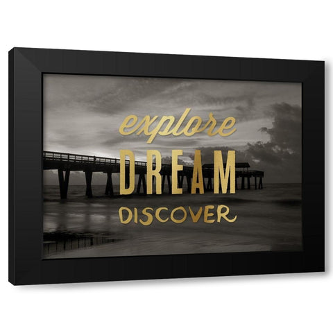 Explore, Dream, Black Modern Wood Framed Art Print with Double Matting by Delimont, Danita