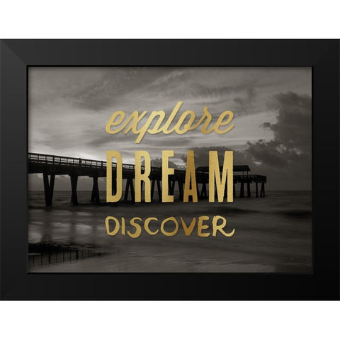 Explore, Dream, Black Modern Wood Framed Art Print by Delimont, Danita