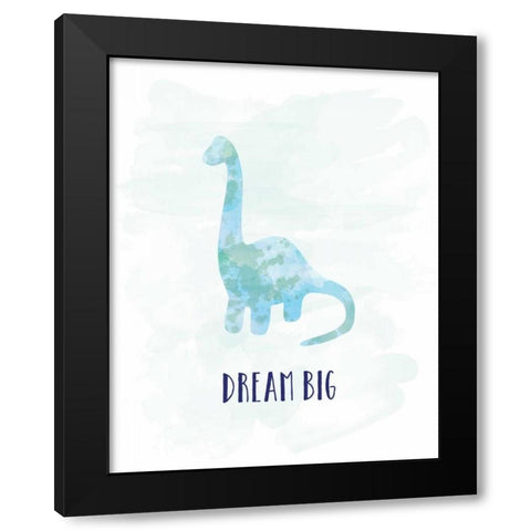 Dream Big Dino Black Modern Wood Framed Art Print by Murray, Amanda