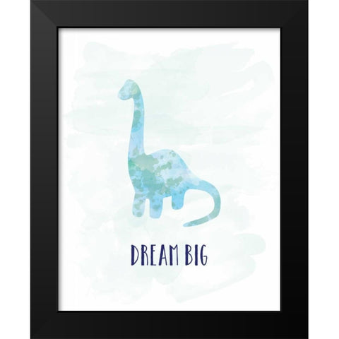 Dream Big Dino Black Modern Wood Framed Art Print by Murray, Amanda
