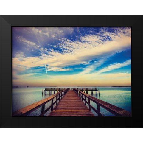 Sunrise Magic Black Modern Wood Framed Art Print by Delimont, Danita