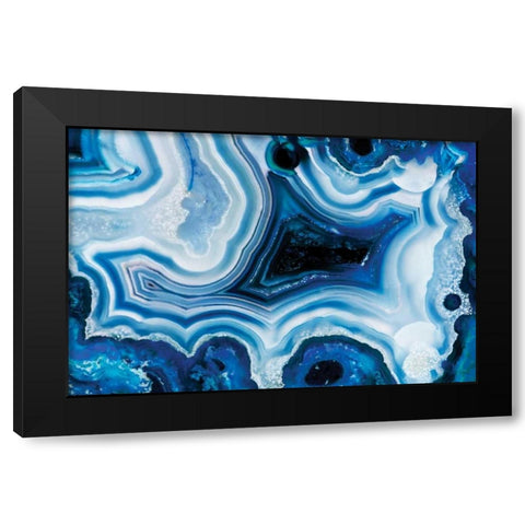 Indigo Agate I Black Modern Wood Framed Art Print by Delimont, Danita