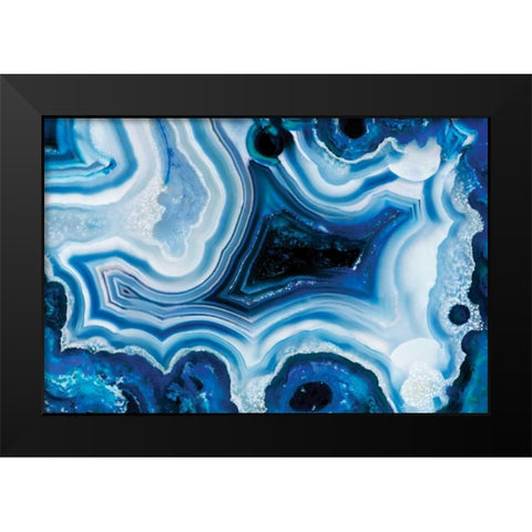 Indigo Agate I Black Modern Wood Framed Art Print by Delimont, Danita