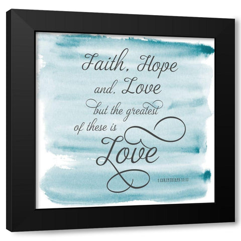 Love Is Black Modern Wood Framed Art Print with Double Matting by Murray, Amanda
