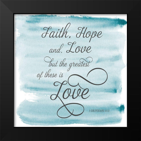 Love Is Black Modern Wood Framed Art Print by Murray, Amanda