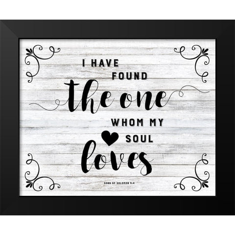 The One Black Modern Wood Framed Art Print by Murray, Amanda