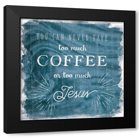 Never Too Much Black Modern Wood Framed Art Print by Murray, Amanda