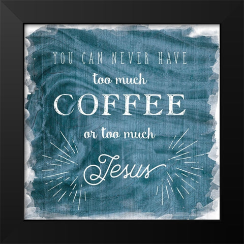 Never Too Much Black Modern Wood Framed Art Print by Murray, Amanda