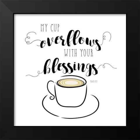 Cup Overflows Black Modern Wood Framed Art Print by Murray, Amanda