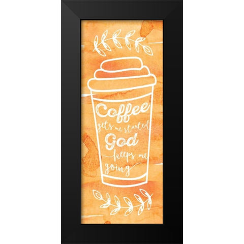 Keeps Me Going Black Modern Wood Framed Art Print by Murray, Amanda