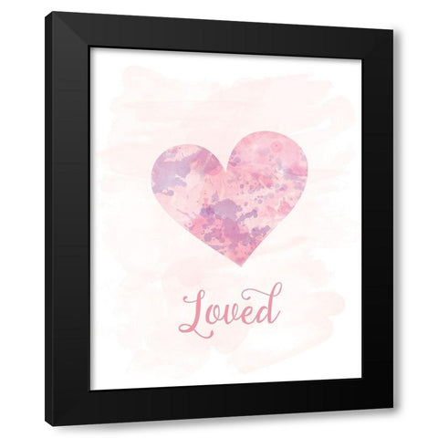 Loved Black Modern Wood Framed Art Print by Murray, Amanda