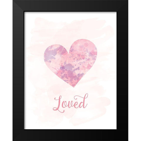 Loved Black Modern Wood Framed Art Print by Murray, Amanda