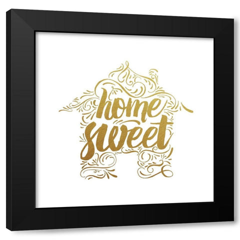 Home Sweet Home Black Modern Wood Framed Art Print by Murray, Amanda