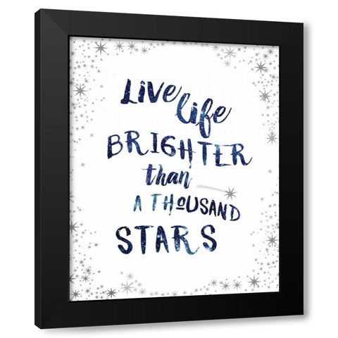 A Thousand Stars Black Modern Wood Framed Art Print with Double Matting by Murray, Amanda