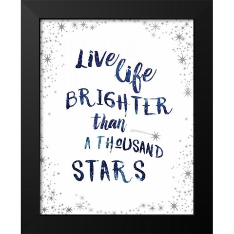 A Thousand Stars Black Modern Wood Framed Art Print by Murray, Amanda
