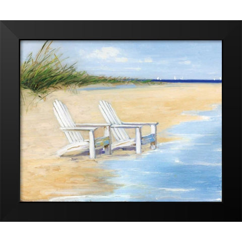 Water View Black Modern Wood Framed Art Print by Swatland, Sally