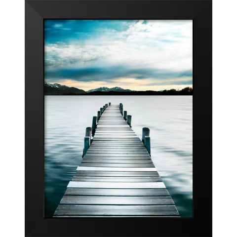 Jetty Black Modern Wood Framed Art Print by Delimont, Danita