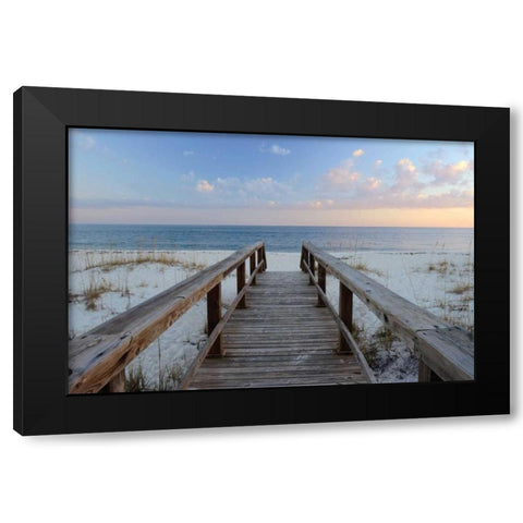 Pensacola Sunset Black Modern Wood Framed Art Print with Double Matting by Delimont, Danita