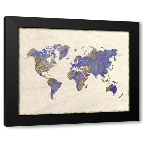 Painterly World Black Modern Wood Framed Art Print by Murray, Amanda