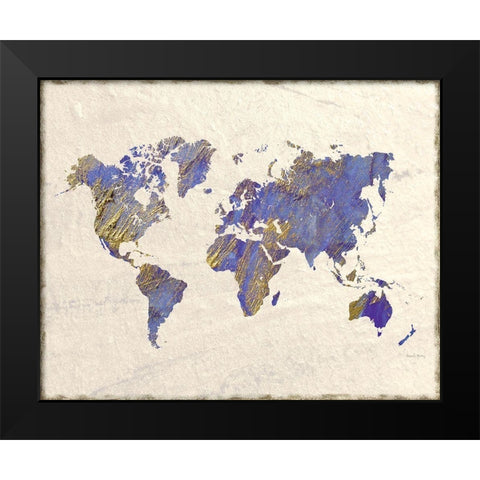 Painterly World Black Modern Wood Framed Art Print by Murray, Amanda