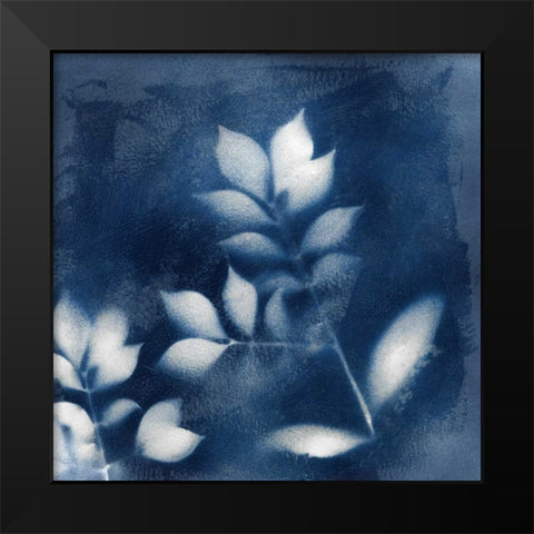 Natures Indigo III Black Modern Wood Framed Art Print by Nan