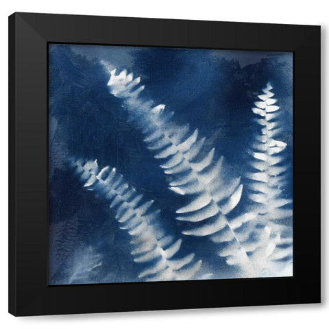 Natures Indigo IV Black Modern Wood Framed Art Print by Nan