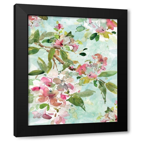 Spring Blossoms I Black Modern Wood Framed Art Print with Double Matting by Robinson, Carol