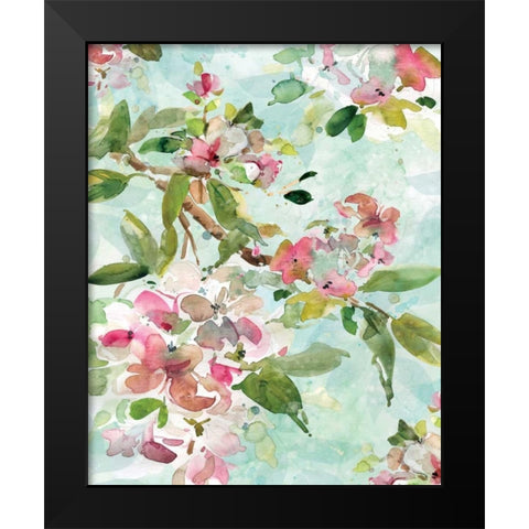 Spring Blossoms I Black Modern Wood Framed Art Print by Robinson, Carol