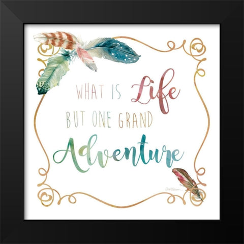 The Bend Feather Black Modern Wood Framed Art Print by Robinson, Carol