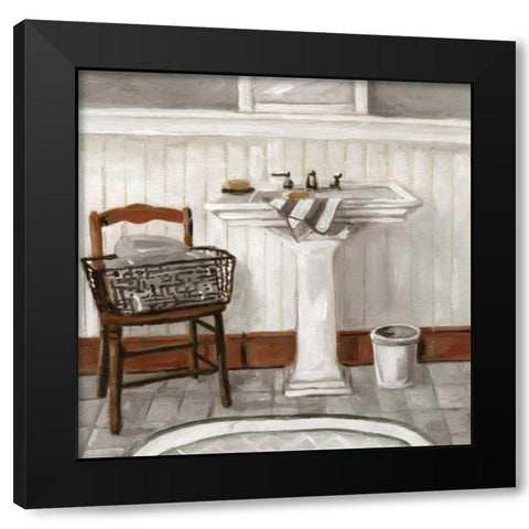 Rinse Simplicity Black Modern Wood Framed Art Print with Double Matting by Robinson, Carol