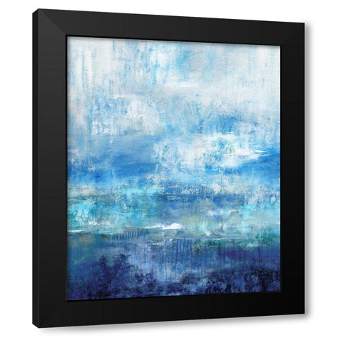 Morning Mist Black Modern Wood Framed Art Print with Double Matting by Nan