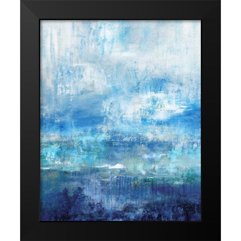 Morning Mist Black Modern Wood Framed Art Print by Nan