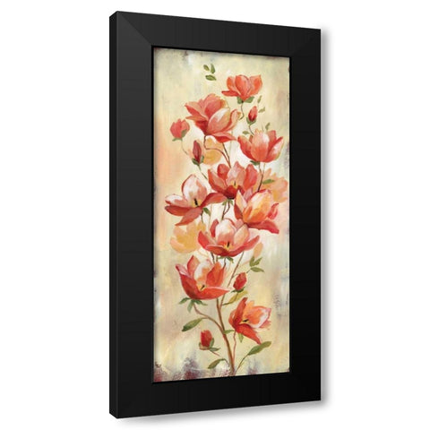 Blushing Beauties I Black Modern Wood Framed Art Print with Double Matting by Nan