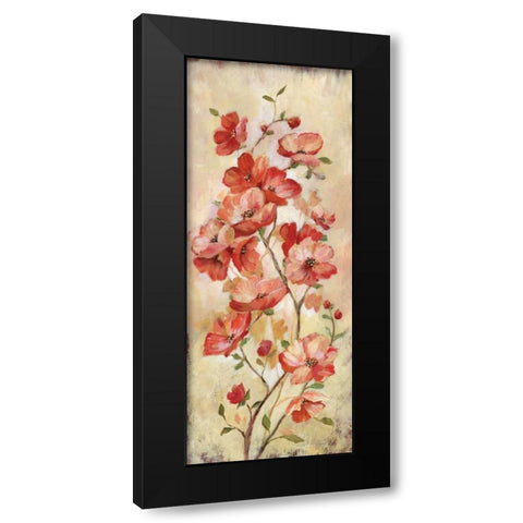 Blushing Beauties II Black Modern Wood Framed Art Print with Double Matting by Nan