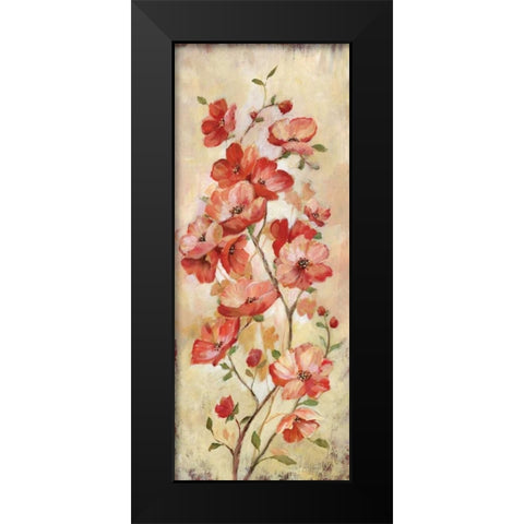 Blushing Beauties II Black Modern Wood Framed Art Print by Nan