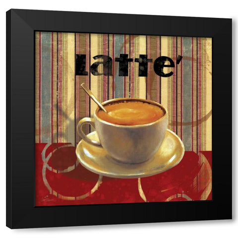Latte Black Modern Wood Framed Art Print with Double Matting by Robinson, Carol