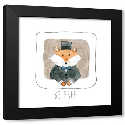 Be Free Black Modern Wood Framed Art Print with Double Matting by Robinson, Carol