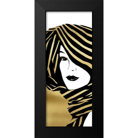 Fashion Girl II Black Modern Wood Framed Art Print by Robinson, Carol