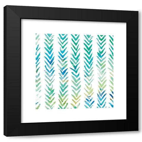 Amalfi Breeze IV Black Modern Wood Framed Art Print with Double Matting by Robinson, Carol