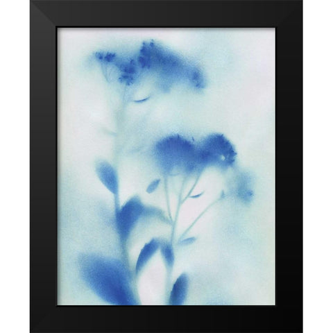 Misty Meadow Flowers Black Modern Wood Framed Art Print by Craven, Katrina