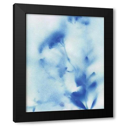 Misty Meadow Flowers Black Modern Wood Framed Art Print by Craven, Katrina