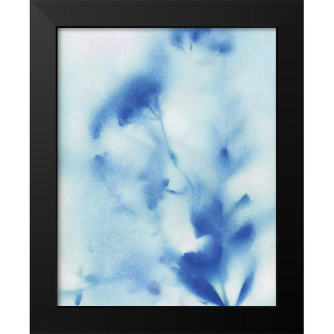 Misty Meadow Flowers Black Modern Wood Framed Art Print by Craven, Katrina