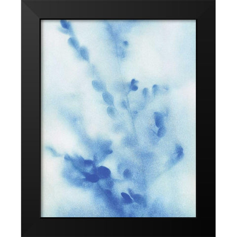 Misty Meadow Flowers Black Modern Wood Framed Art Print by Craven, Katrina
