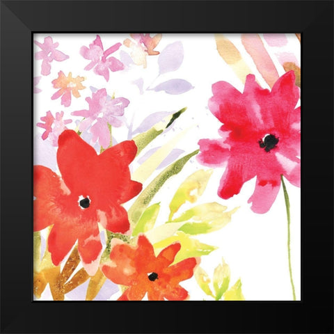 Spontaneous Blooms II Black Modern Wood Framed Art Print by Brown, Erin