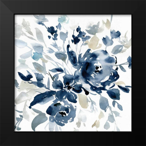 Indigo Garden I Black Modern Wood Framed Art Print by Robinson, Carol