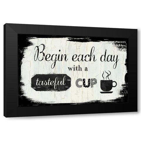 Tasteful Cup Black Modern Wood Framed Art Print with Double Matting by Nan