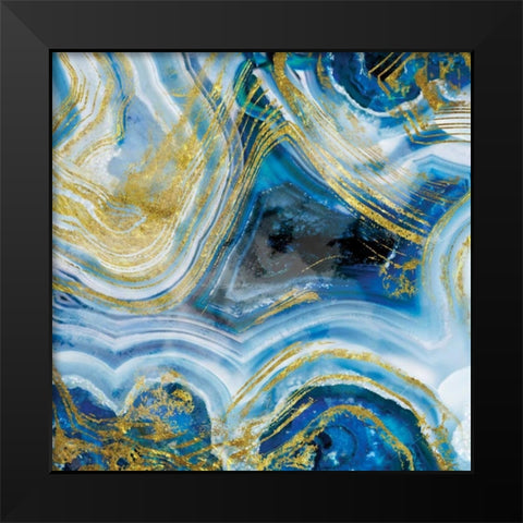 Touch of Gold Agate I Black Modern Wood Framed Art Print by Delimont, Danita