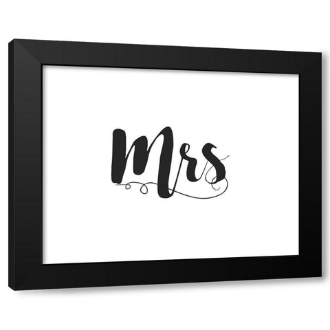 Mr. and Mrs. II Black Modern Wood Framed Art Print by CAD DESIGNS